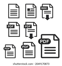 File download icon. Document text, symbol web format information eps10