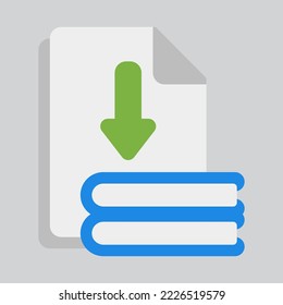 File download icon in flat style, use for website mobile app presentation