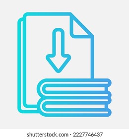 File download icon in gradient style, use for website mobile app presentation