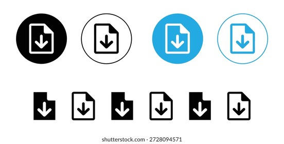 Datei Download Icon Set - Vektor Dokument Download Symbol Collection für Web und App UI,Datei Download Icon. Download-Symbol,