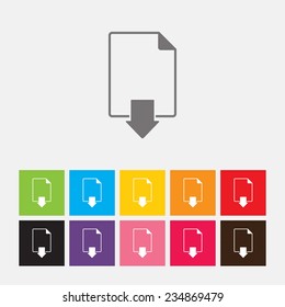 File download icon - Vector