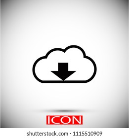 File download icon, Vector EPS 10 illustration style