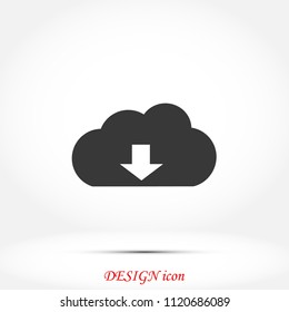 File download icon, Vector EPS 10 illustration style