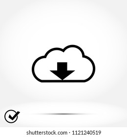 File download icon, Vector EPS 10 illustration style