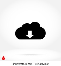 File download icon, Vector EPS 10 illustration style