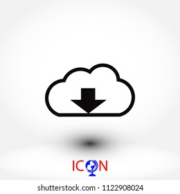 File download icon, Vector EPS 10 illustration style