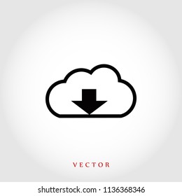 File download icon, Vector EPS 10 illustration style
