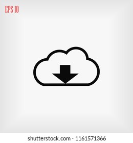 File download icon, Vector EPS 10 illustration style