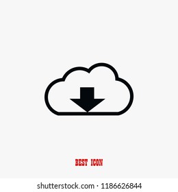 File download icon, Vector EPS 10 illustration style