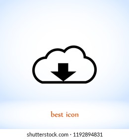 File download icon, Vector EPS 10 illustration style