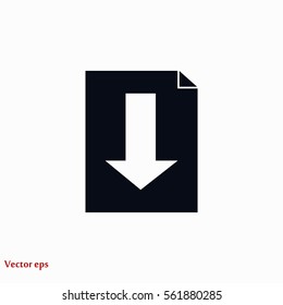File download icon, Vector EPS 10 illustration style