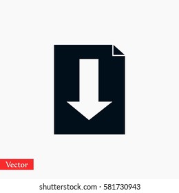 File download icon, Vector EPS 10 illustration style
