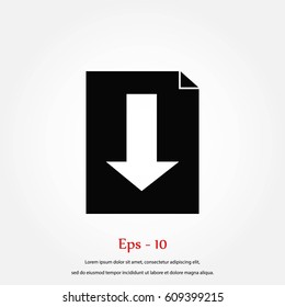 File download icon, Vector EPS 10 illustration style