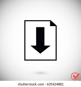 File download icon, Vector EPS 10 illustration style