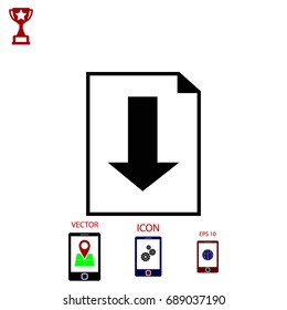 File download icon, Vector EPS 10 illustration style