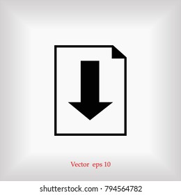 File download icon, Vector EPS 10 illustration style