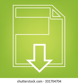 File download line icon
