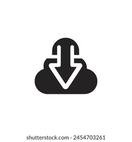 File Download Logo Vektorillustration Vorlage Design