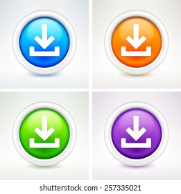 File Download on Colorful Round Buttons