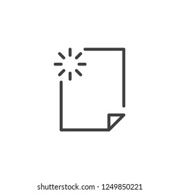 File download processing outline icon. linear style sign for mobile concept and web design. Waiting file update simple line vector icon. Symbol, logo illustration. Pixel perfect vector graphics