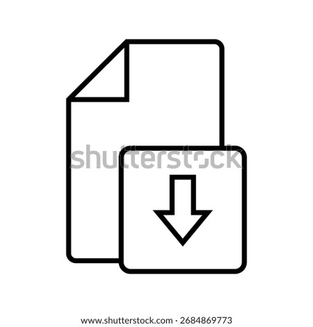 File download and upload, Approval, Arrow to bottom, a relative direction. Down arrow.