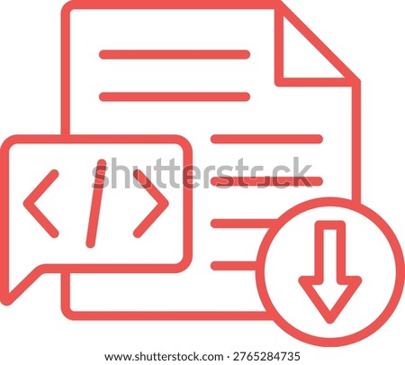 File Download vector icon. Can be used for printing, mobile and web applications.