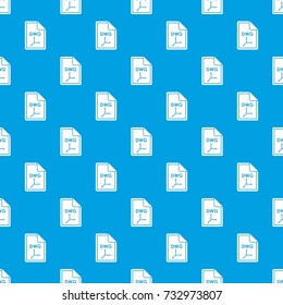 File DWG pattern repeat seamless in blue color for any design. Vector geometric illustration