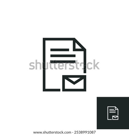 File email icon isolated on white background. Vector illustrations are made with vector-based software, not AI generated results.