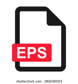 File EPS flach Symbol einzeln auf weißem Hintergrund. EPS-Format, Vektorgrafik