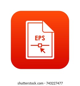 File EPS icon digital red for any design isolated on white vector illustration