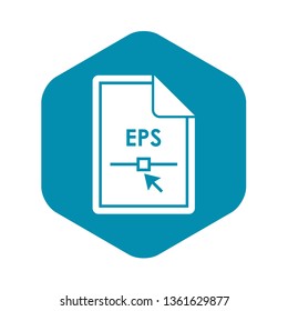 File EPS icon in simple style isolated on white background. Document type symbol