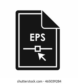 File EPS icon in simple style isolated on white background. Document type symbol