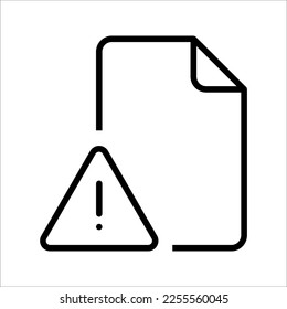 File error icon. Access failure. Data destruction and corruption. Storage issue. vector illustration on white background. EPS 10