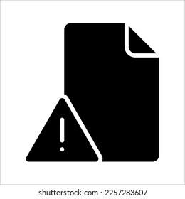 File error icon. Access failure. Data destruction and corruption. Storage issue. vector illustration on white background. EPS 10