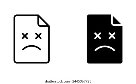 File error icon set. Error page, Page not found vector illustration on white background