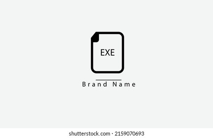 File EXE vector logo design template