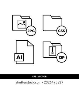 File extension icon vector illustration logo template for many purpose. Isolated on white background.