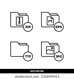 File extension icon vector illustration logo template for many purpose. Isolated on white background.