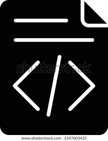 File Extention Vector Icon Glyph Style