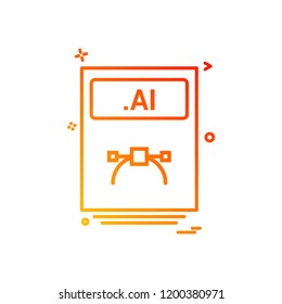 file files ai icon vector design