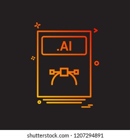 file files ai icon vector design