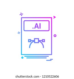 file files ai icon vector design