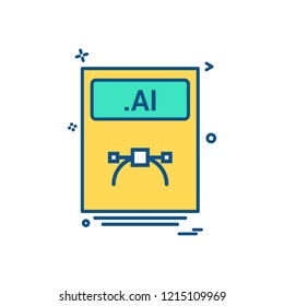 file files ai icon vector design