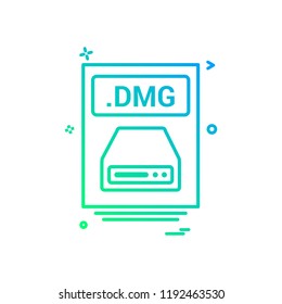 file files dmg icon vector design