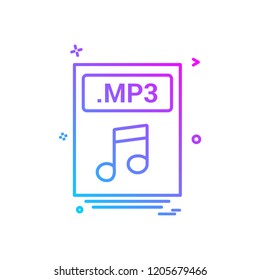 file files mp3 icon vector design
