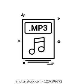 file files mp3 icon vector design