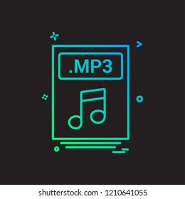 file files mp3 icon vector design