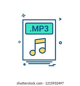 file files mp3 icon vector design