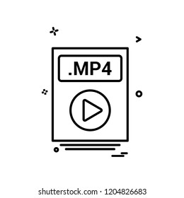 file files mp4 icon vector design