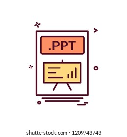 file files ppt icon vector design